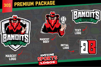 design basketball football baseball and other sports logo
