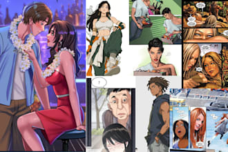 draw comic book illustration graphic novel cover comic book artist freehand nsfw