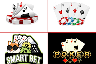 do modern poker, trading, club, card, whiskey, game, chip logo design