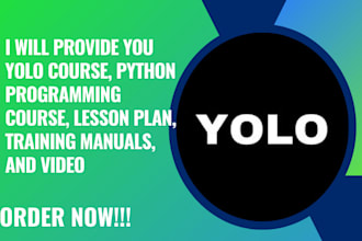create yolo course python programming lesson plan training manual and video