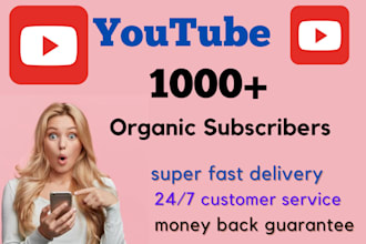do 1k monetization approved subscriber in your youtube channel organically fast