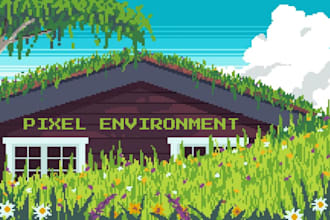 create detailed pixel art game environment, backgrounds, tilesets and rpg assets