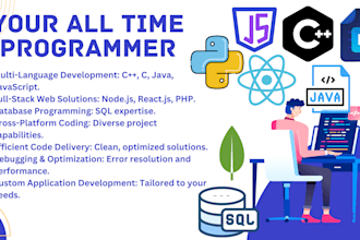 do cpp, c, java, javascript, nodejs, reactjs, php, sql, database programming