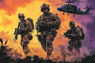 draw military themed illustrations