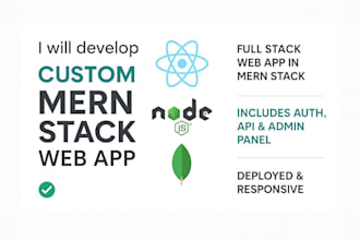 do  custom website developement as mern stack  developer