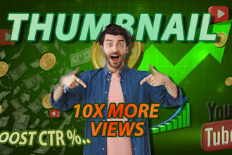 create clickable eye catching and podcasts  with ctr boosting thumbnails in 2hr
