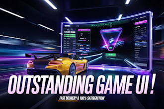 design professional game ui ux for mobile PC and console