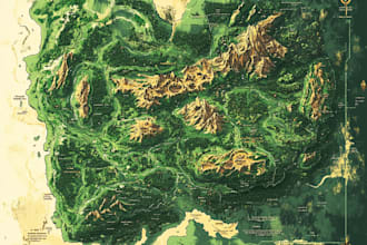 draw beautiful map in vector illustration