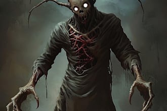 create any kind of dark fantasy scary horror character