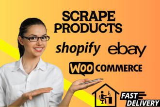 scrape edit and import products via CSV XML on ebay, shopify, woocommerce