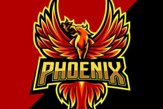 design different phoenix bird mascot logo only 15 hours