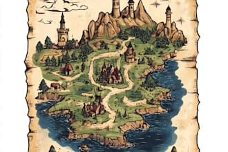 draw a custom map for fantasy, scifi, book