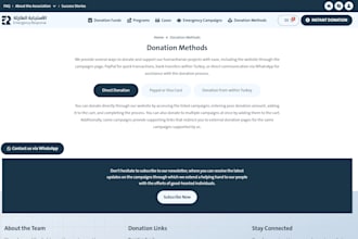 create non profit website, charity website, donation website and ngo