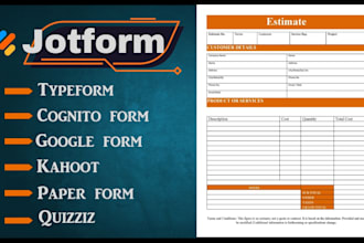 make jotform, paperform, typeform, cognito form, google form, kahoot, PDF forms