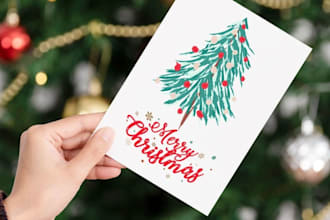 create decorate logo design for christmas design
