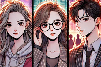 webtoon webtoon comic with anime manga comic illustration