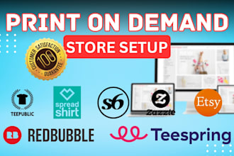setup print on demand store and upload custom designs for pod platforms