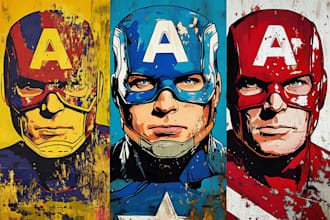 draw comic superhero pop art portraits