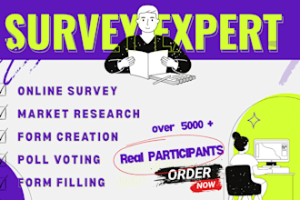 get over 5000 audience to fill online survey forms and polls or questionnaire