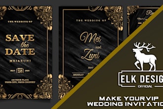 design VIP invitation with envelope