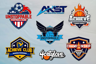 design modern baseball, basketball, volleyball, football, and golf sports logo