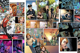 draw graphic novel comic book nsfw art manga comic page storyboard comic art