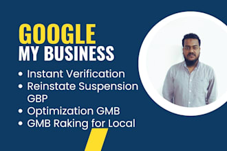 create, optimization, reinstate and fix suspension google my business