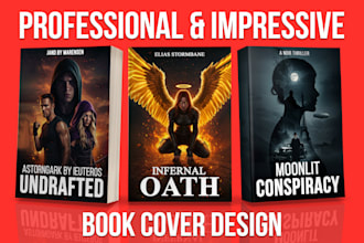 create a book cover, ebook cover, stunning fantasy or scifi book cover for you