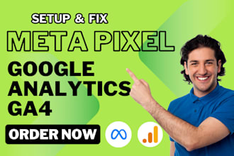 setup google analytics ads conversion api meta pixel ga4 ecommerce custom report