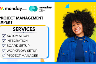 setup workflow automation on monday CRM airtable clickup asana monday com
