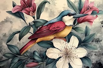 make any floral, animal or botanical art