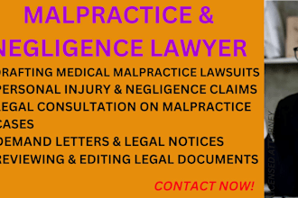 be personal injury lawyer to draft medical malpractice and negligence lawsuits