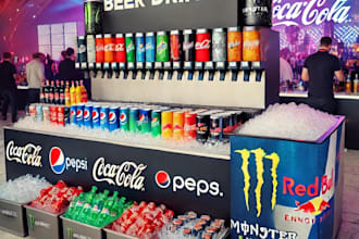 event beverage service soft drinks and energy drinks