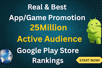 organic mobile app promotion or android game app marketing