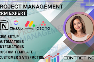 automate project on notion virtual assistant mondaycom, click up, asana