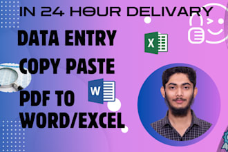 do data entry and data conversion within 24 hours