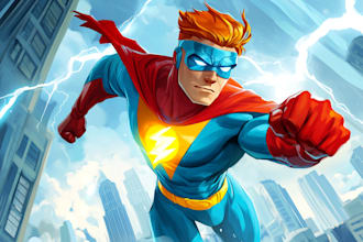 draw you a dc or marvel style comic book superhero character
