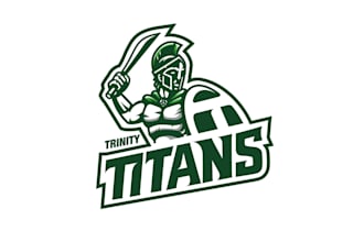 design character for sports mascot trinity school logo
