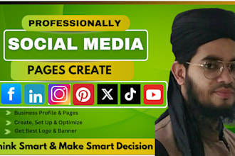 professionally set up and  optimize fb, ig, linkedin  youtube accounts
