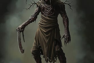 create concept drawings for fantasy characters and spooky horror creatures