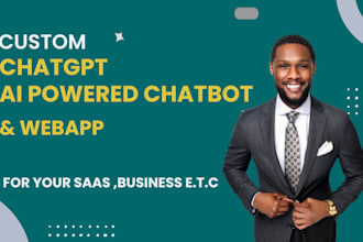 develop ai chatgpt mobile app or website ai saas app ai chatbot ai software