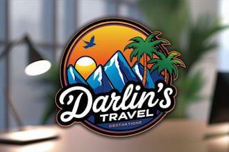 do travel agency hotel vacation adventure resort outdoor logo