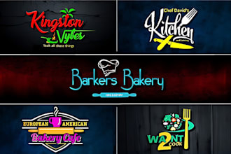 do unique coffee shop, bakery, restaurant, food business logo design