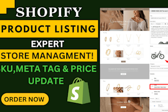 do product upload or listing and shopify expert