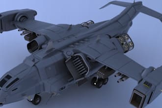 custom 3d alien spaceship, cruiser, cargo ship, modular ship, for 3d printing