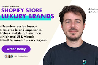 design a luxury shopify store for high ticket brands