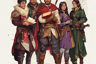 paint dark fantasy or scifi characters or full dnd party