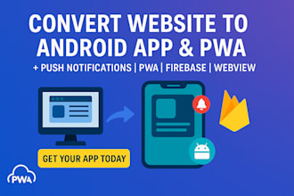 convert website to android app and pwa with webview and play store publishing