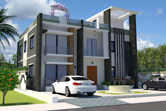 create  3d exterior and interior model with rendering using vray and sketchup