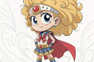 draw character design, fan art, manga art